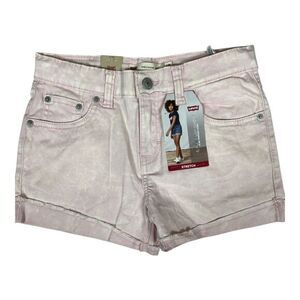 Levi's Big Girls Pink Girlfriend Denim Shorts‎ Size 12 Regular Casual Summer